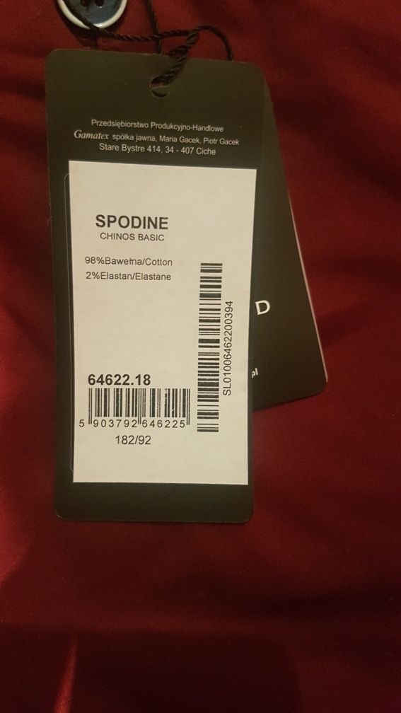 Nowe męskie spodnie Lavard