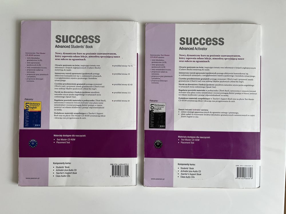 success advanced pearson podręcznik activator komplet