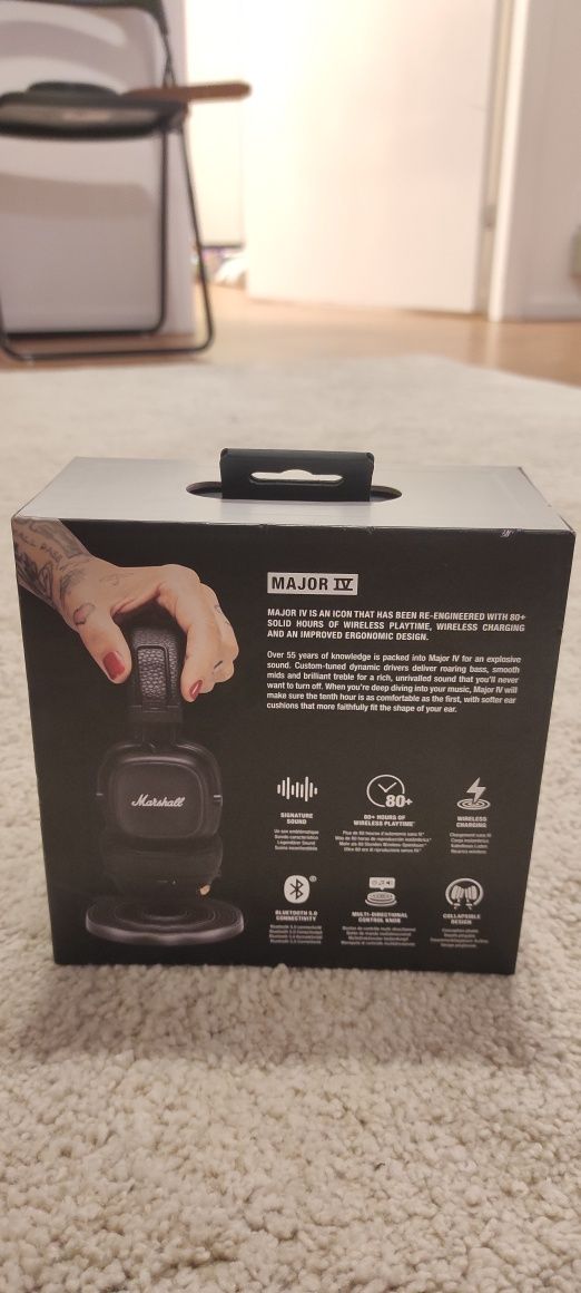 Наушники Marshall Major IV Bluetooth Black