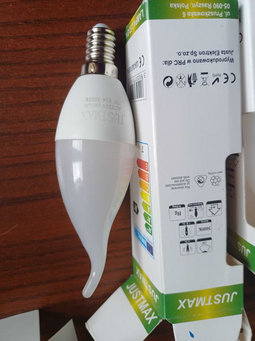 5 sztuk Żarówka led e14 7W w kształcie płomyka