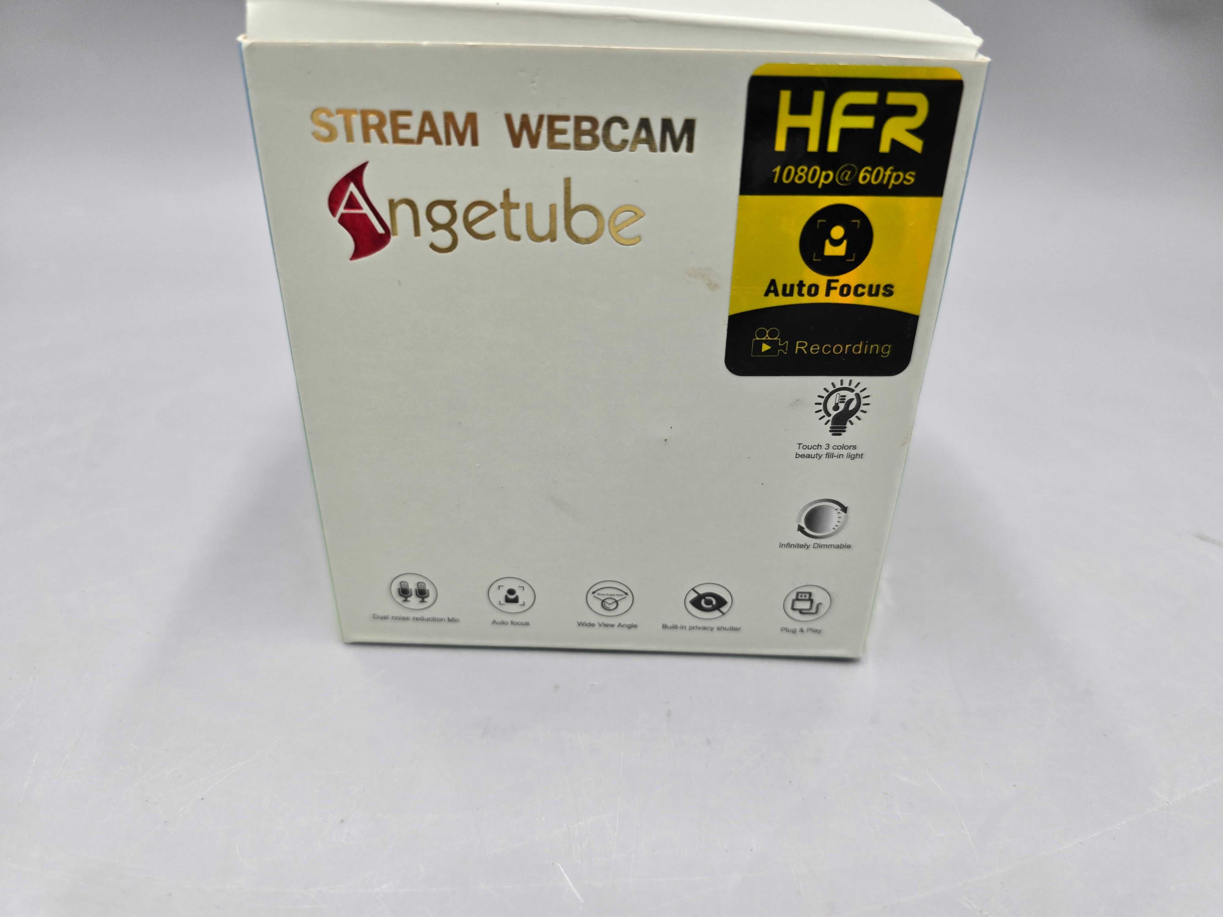 ANGETUBE Kamera Stremingowa 2k z RINGLIGHTEM I Mikrofonem Stereo