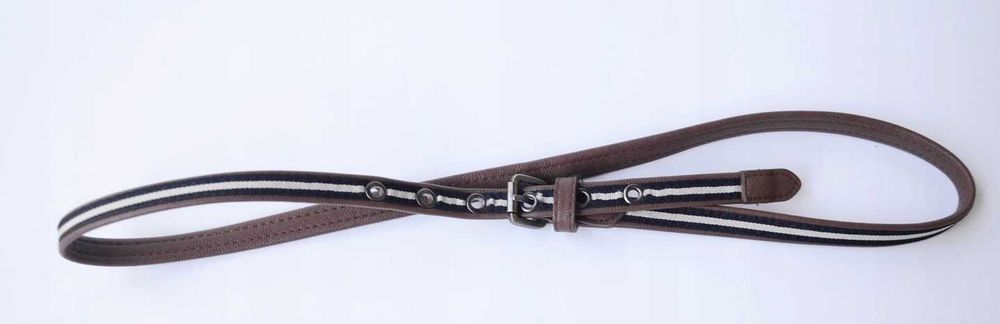 Pasek Cienki Bązowy Paski 103 cm Brąz Paseczek