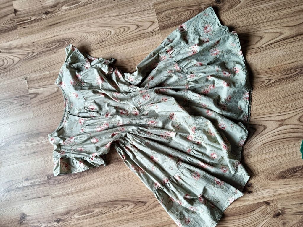 Zestaw sukienka mama newbie r.xs (oversize) oraz kombinezon r.104,