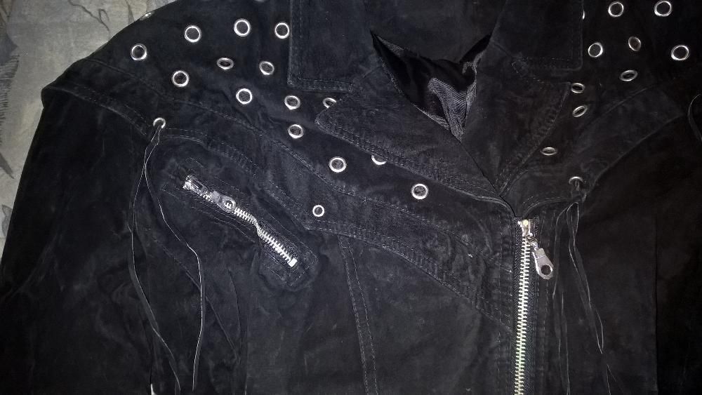 kurtka damska skórzana/zamszowa r40 ramoneska