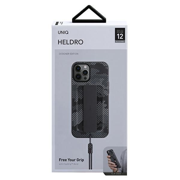 Etui Heldro do iPhone 12/12 Pro - Antybakteryjne, Moro/Charcoal, 6.1"