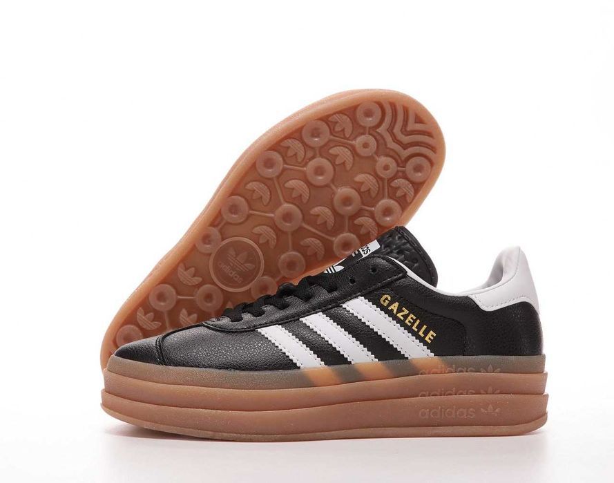 Кросівки Adidas Gazelle Bold Platform black/brown premium