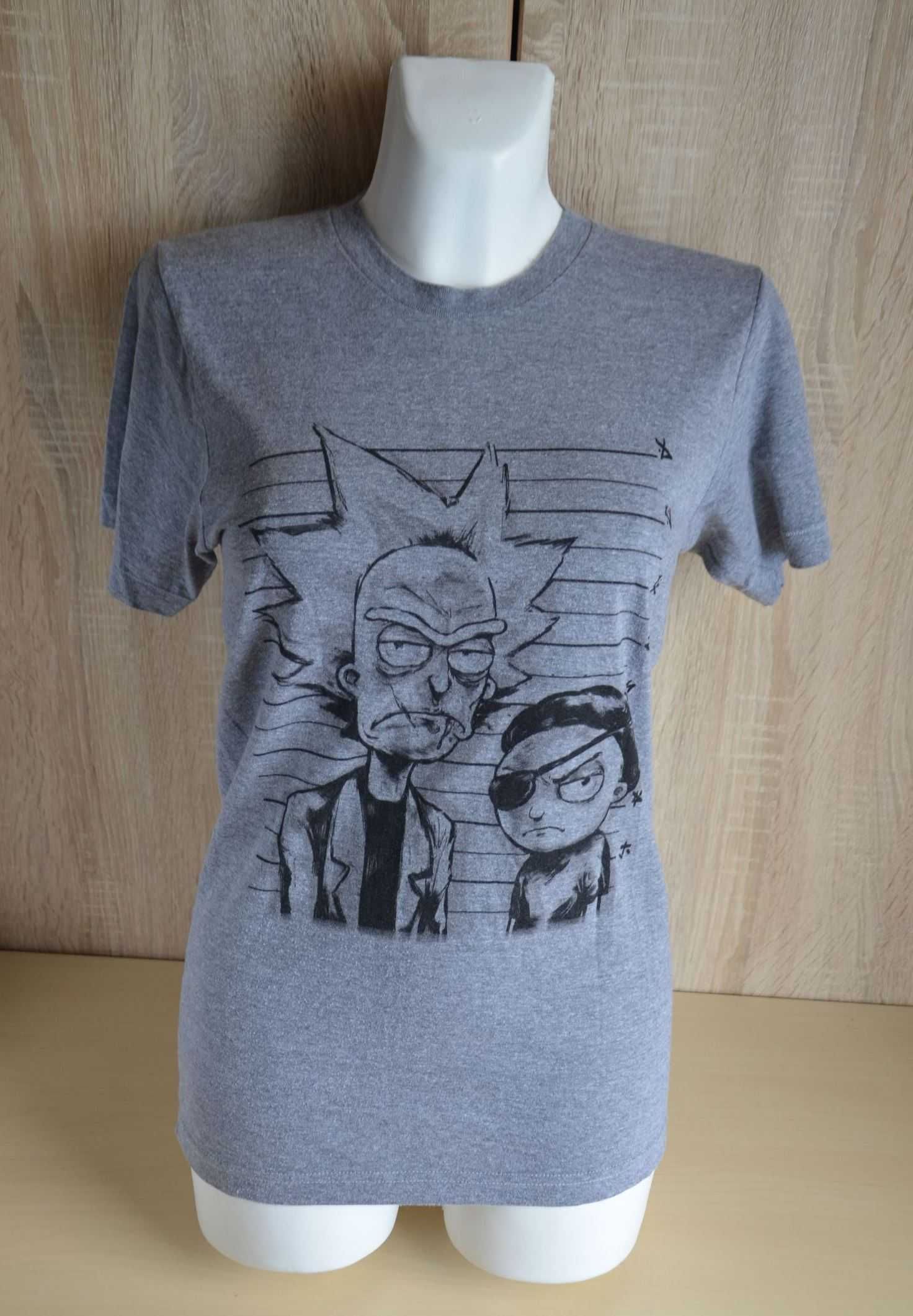Koszulka t-shirt szara z krótkim rękawem Rick i Morty S 36