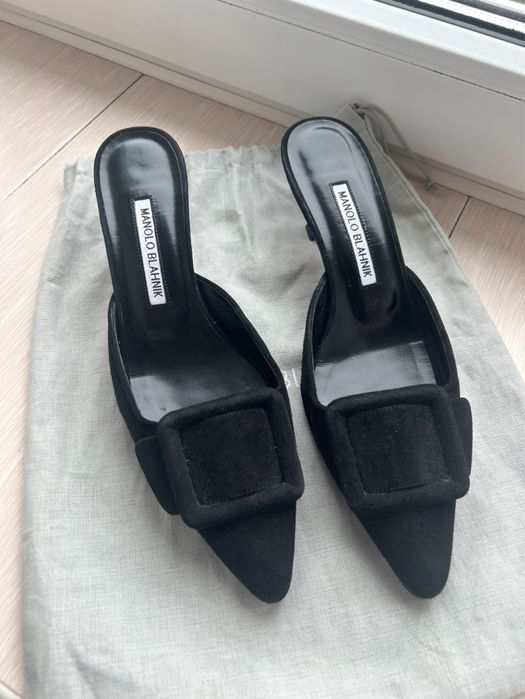 Manolo Blahnik замшеві мюлі оригінал