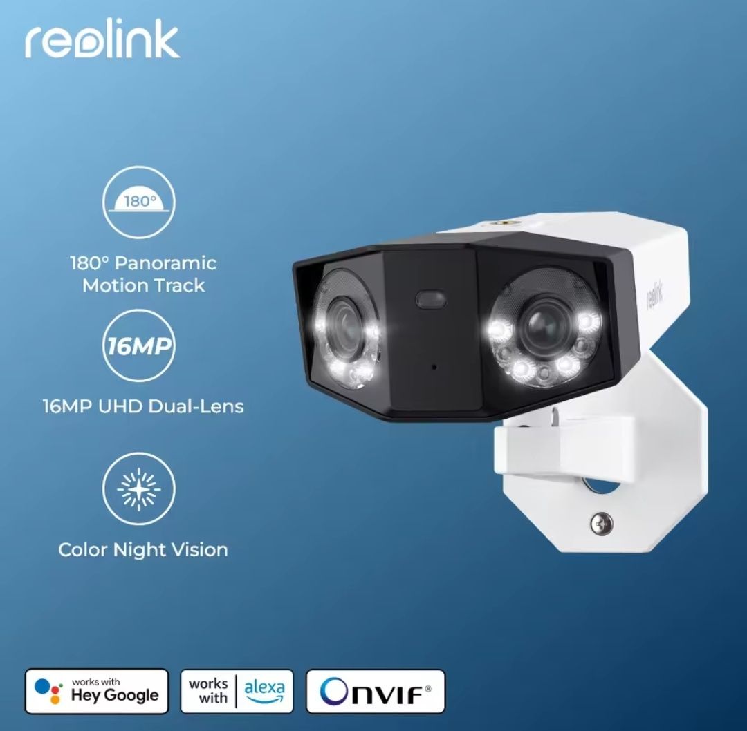 Камера Reolink Duo 2 Poe 8mp 4K video 180° кут огляду