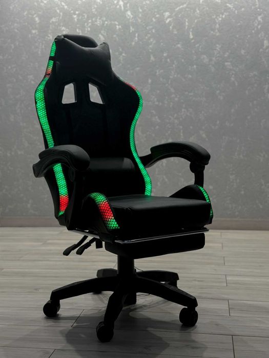 Крісло геймерське компютерне LED підсвітка Крісло Кресло компьютерное