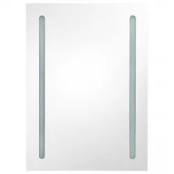 Vidaxl Szafka Łazienkowa Z Lustrem I Led, Szara, 50X13X70 Cm