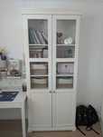 Regał LIATORP ze szklanymi drzwiami biały IKEA 214x96x38