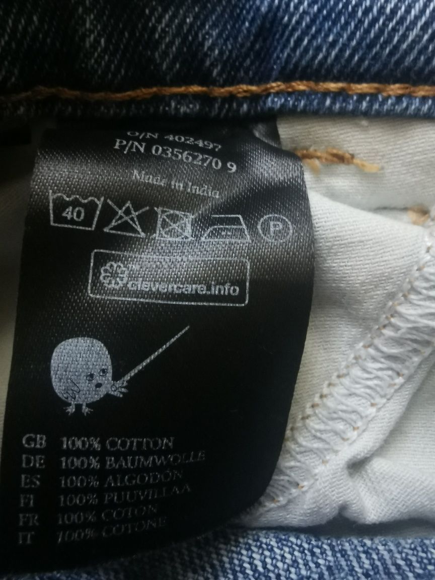 Spódnica jeansowa na guziki trapez r 42