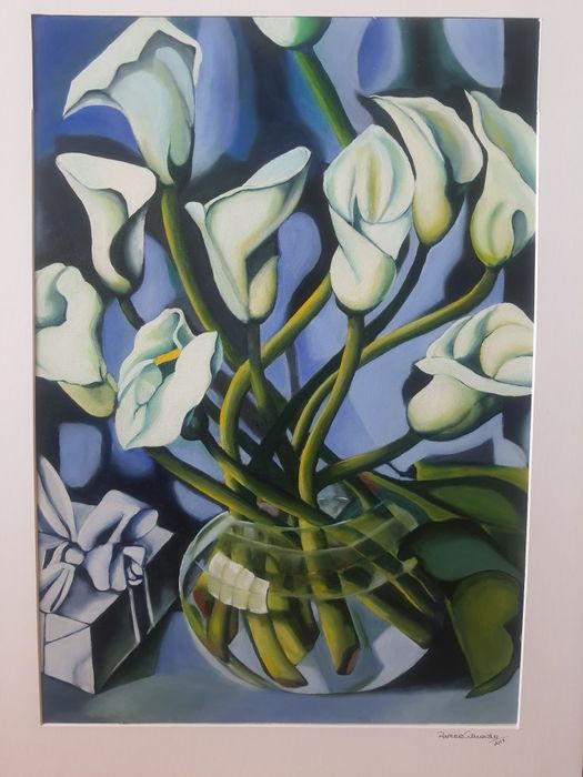 Pintura a óleo não emoldurada