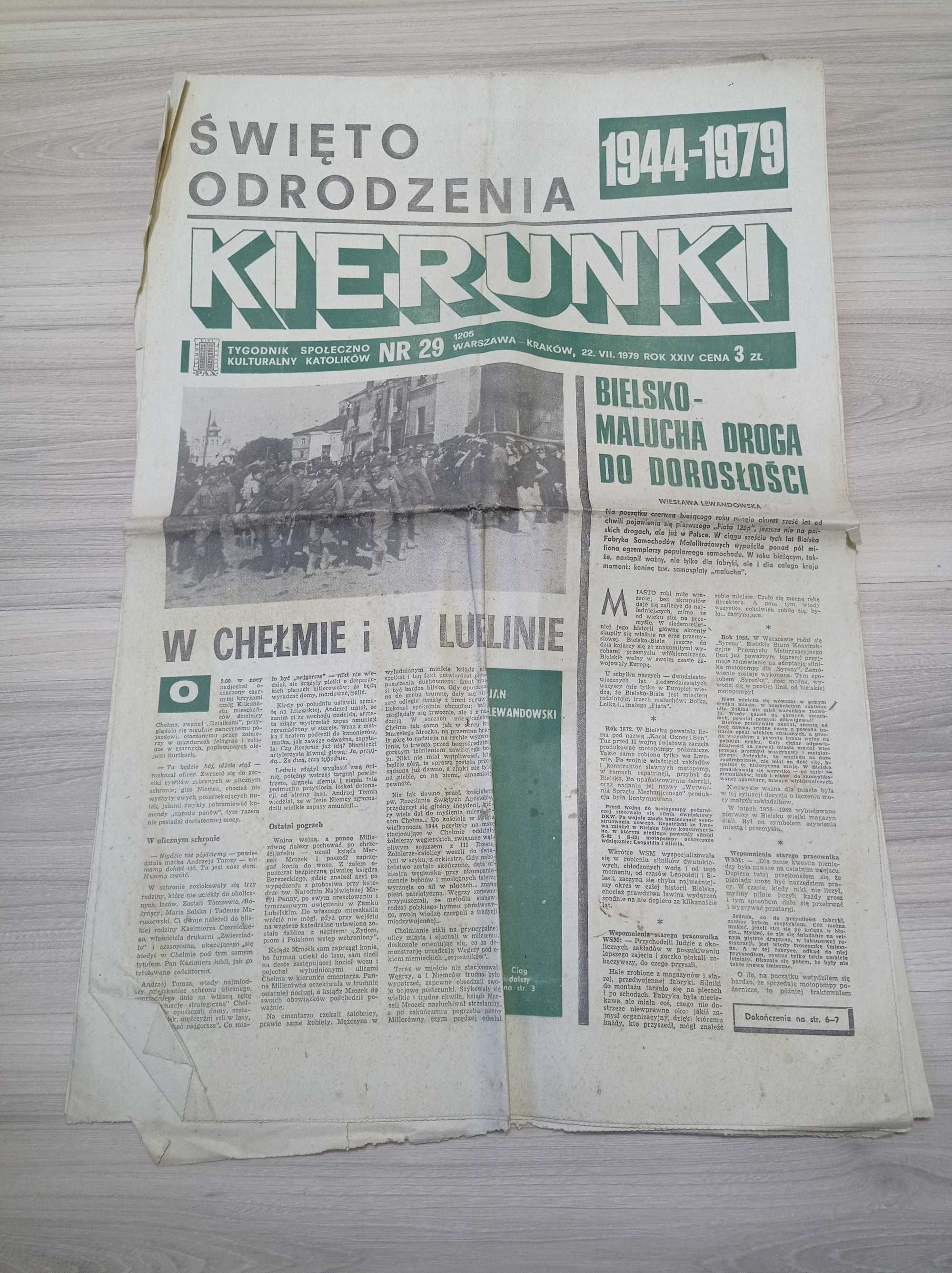 Kierunki tygodnik nr 29 / 1979; 22 lipca 1979