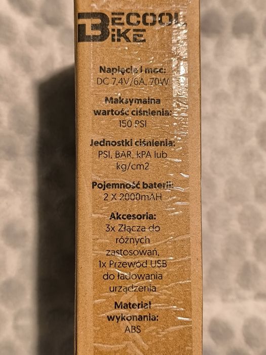 Pompka elektryczna Becool do roweru