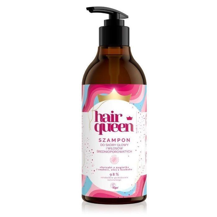 Szampon do skóry głowy i włosów średnioporowatych 400ml Hair Queen