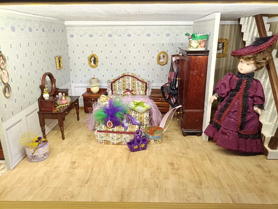 Casa de bonecas completa com luz