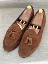 Чоловічі коричневі замшеві лофери туфлі Berwick 1707 43