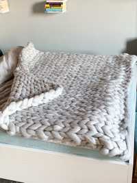 Pleciony koc chunky knit blanket