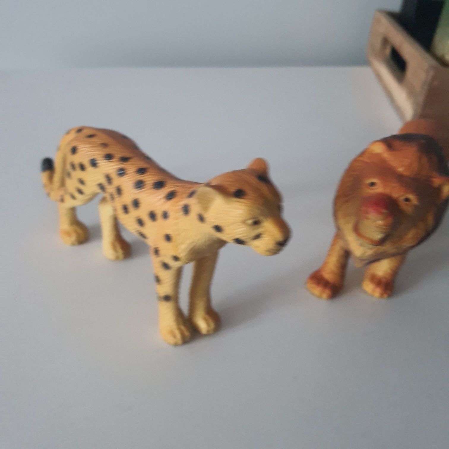 Gepard i Lew figurka figurki zabawka zoo 2 sztuki