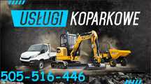 KOPARKA , Usługi koparkowe, roboty ziemne,transport materiałów sypkich
