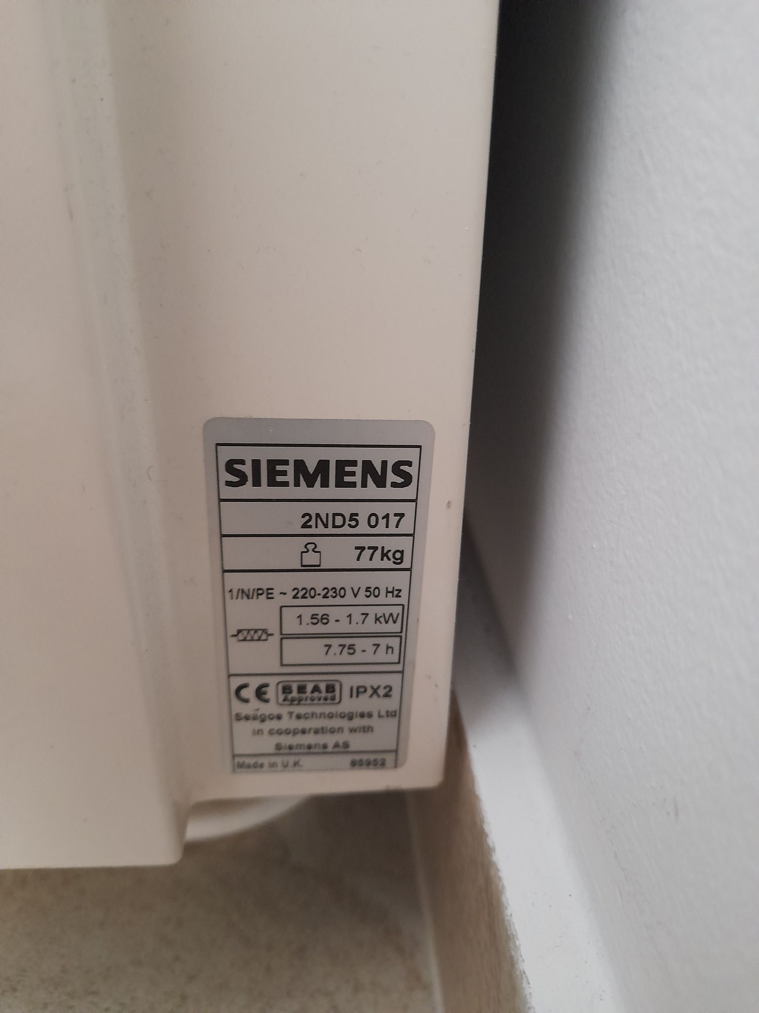 Acumulador 1700 w Siemens