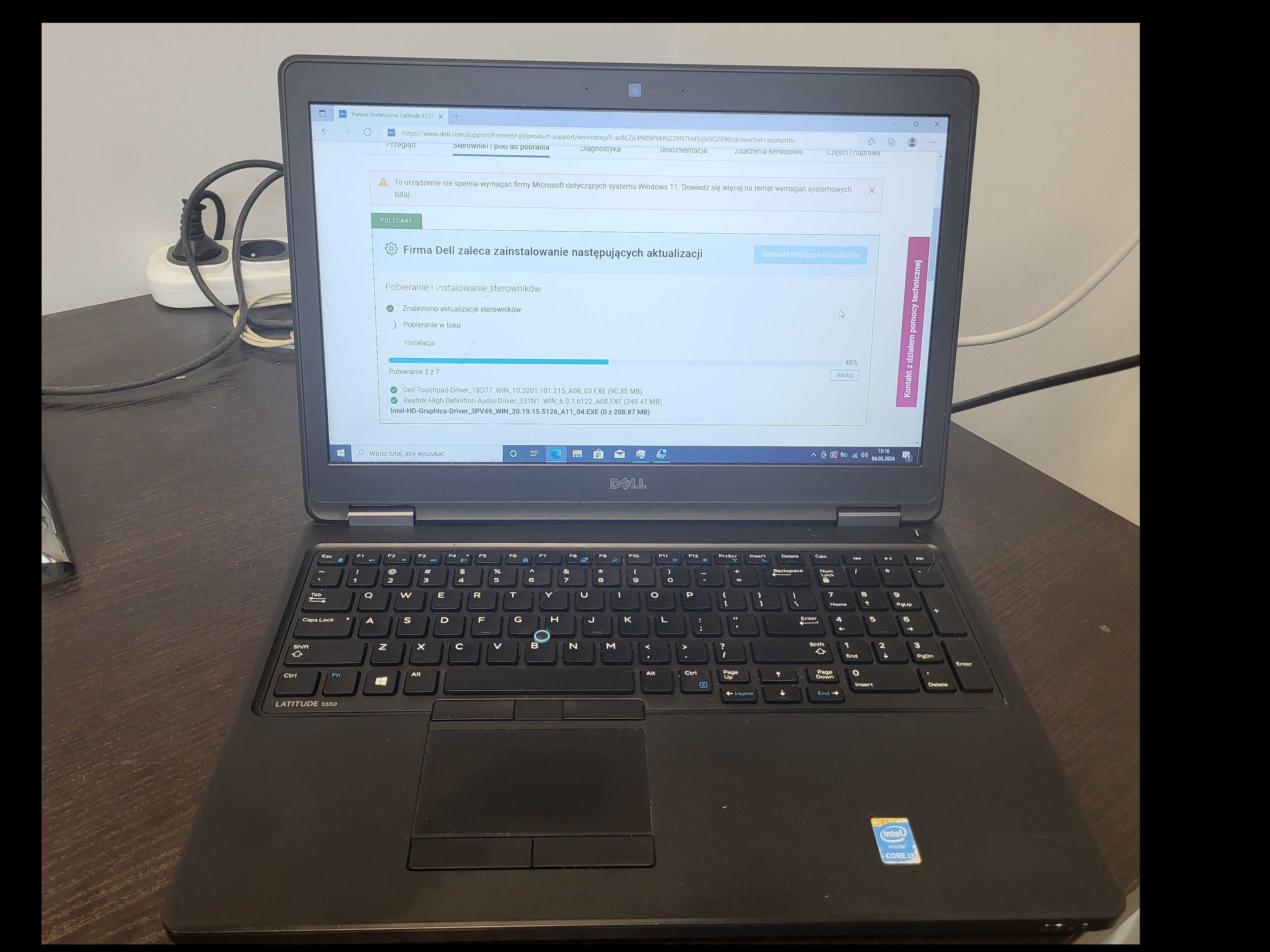 Laptop Dell Latitude 5550 I3-5010U/8GB/120GB SSD