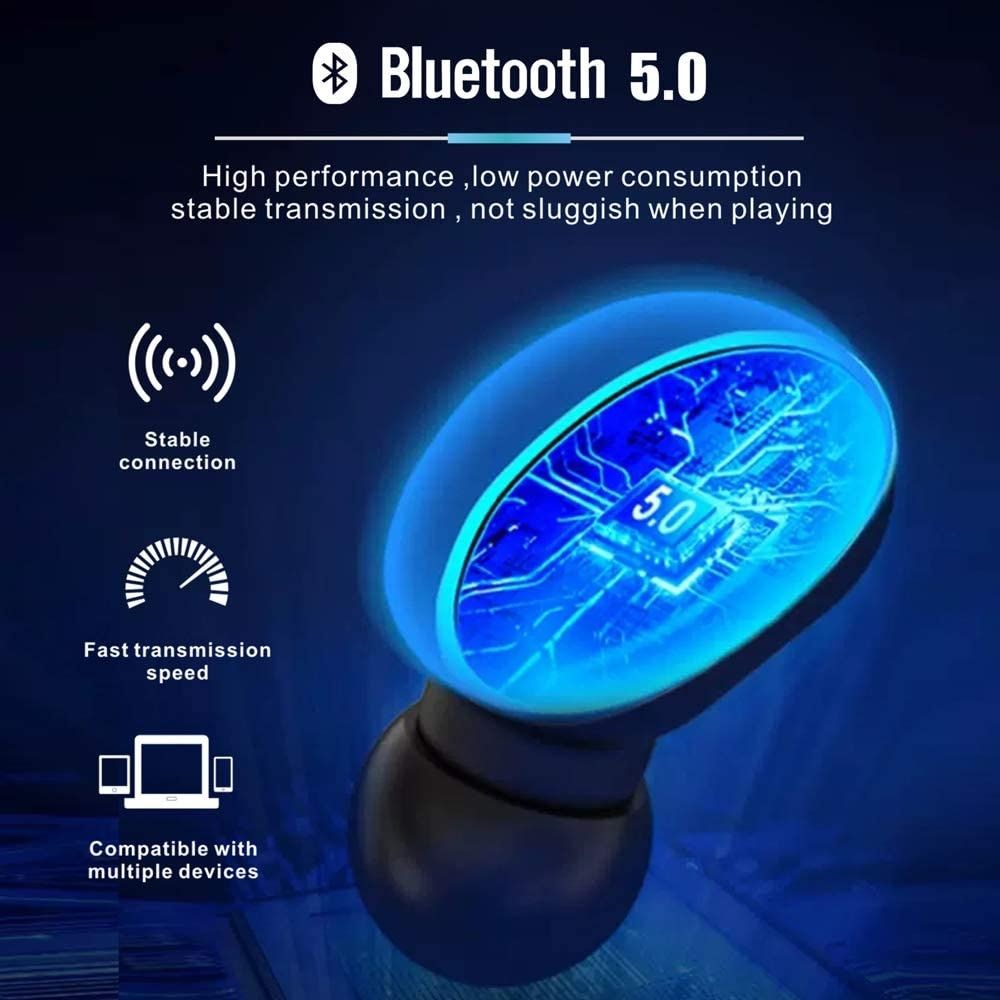 Auriculares bluetooth 5 caixa carregamento trohe t6