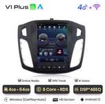 Rádio 9,7" Vertical Android Ford Focus 3 CARPLAY 8core 4G GPS 4/64GB