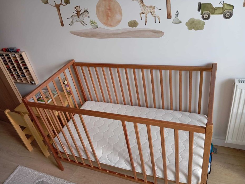 Łóżeczko niemowlęce woodies wraz z materacem