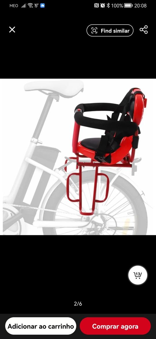 Cadeira de bicicleta criança