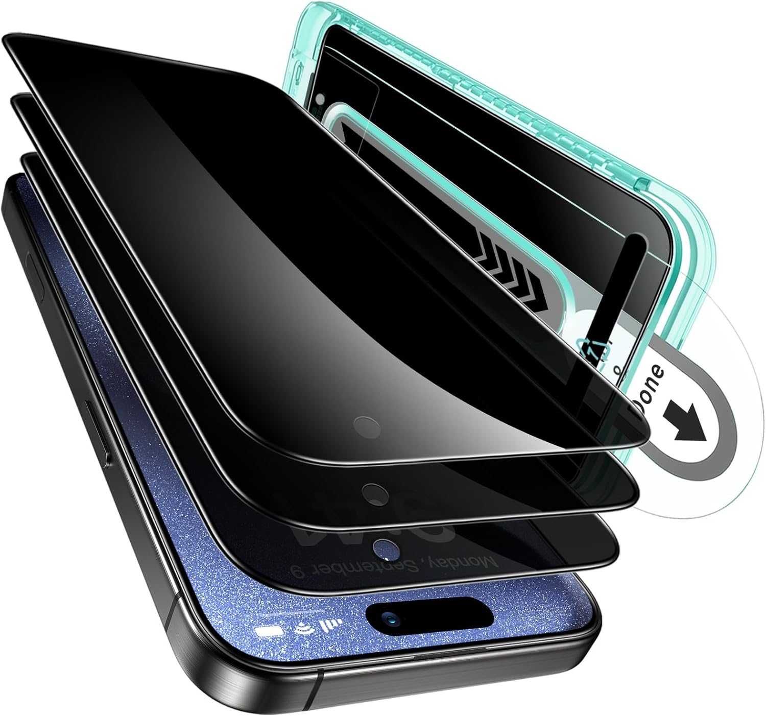 ESR Privacy szkło hartowane iPhone 15 PRO MAX filtr prywatyzujący 3szt