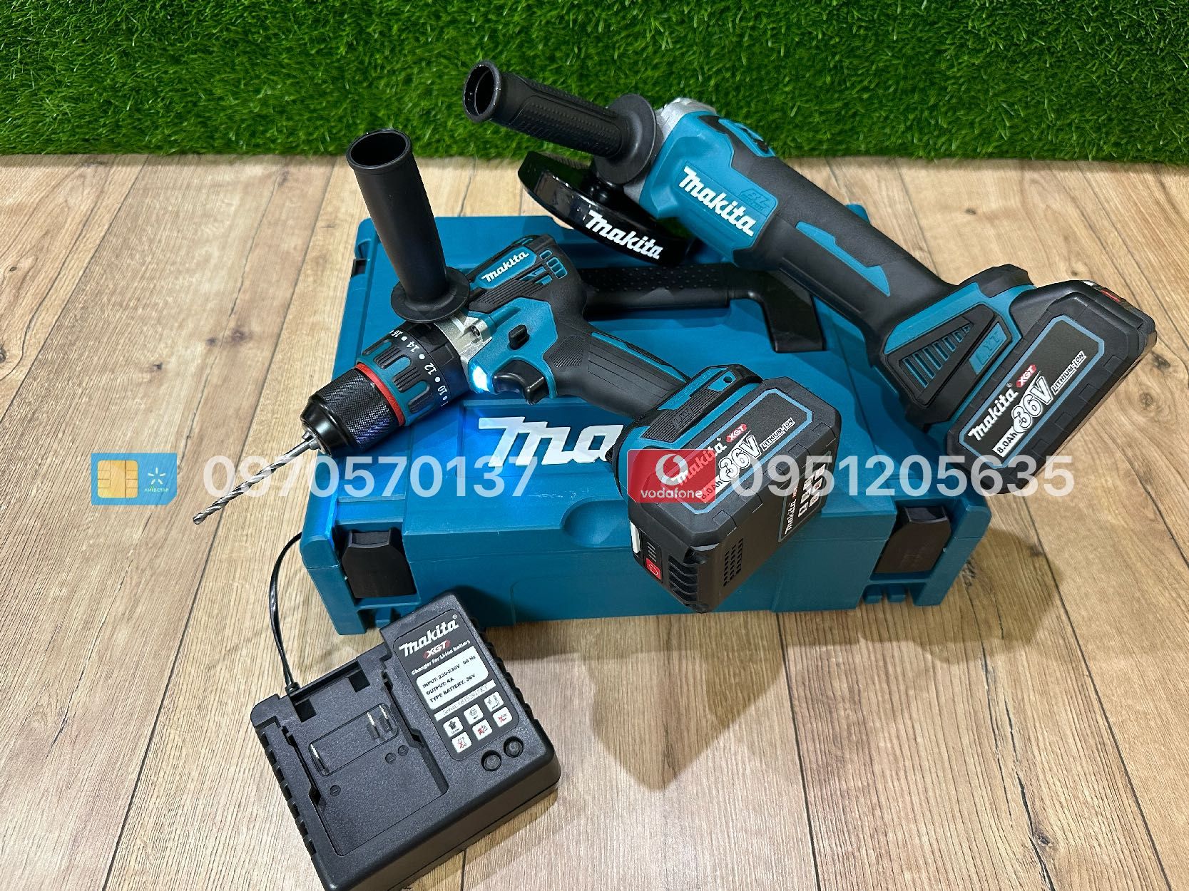 Набір 2/1 Makita Болгарка DGA504BL + Шуруповерт DHP485BL New 36V 8Ah
