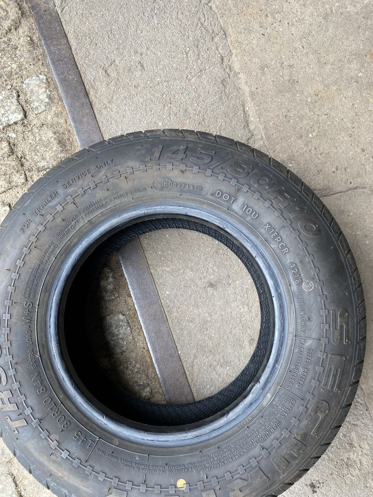 Dwie Opony Do Przyczepki 145/80R10 84N XL M+S Security TR903, 6mm 18r