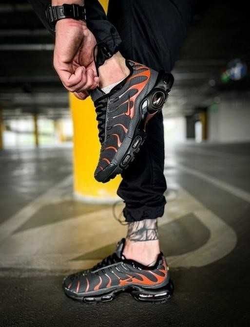 Мужские кроссовки Nike Air Max Plus Tn Grey Orange 41-45 найк аир