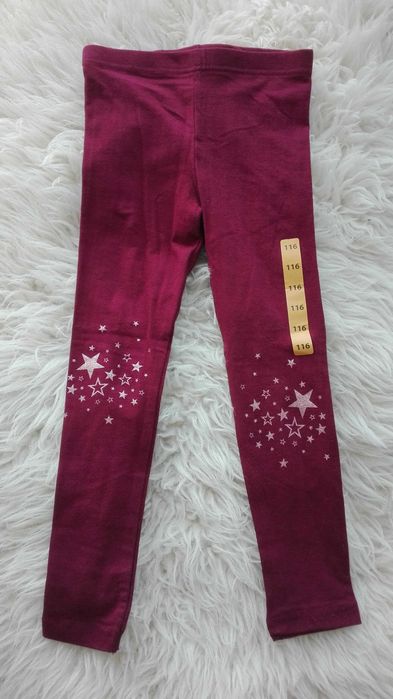 Długie getry (legginsy) Pepco w rozmiarze 110 dla dziewczynki - nowe