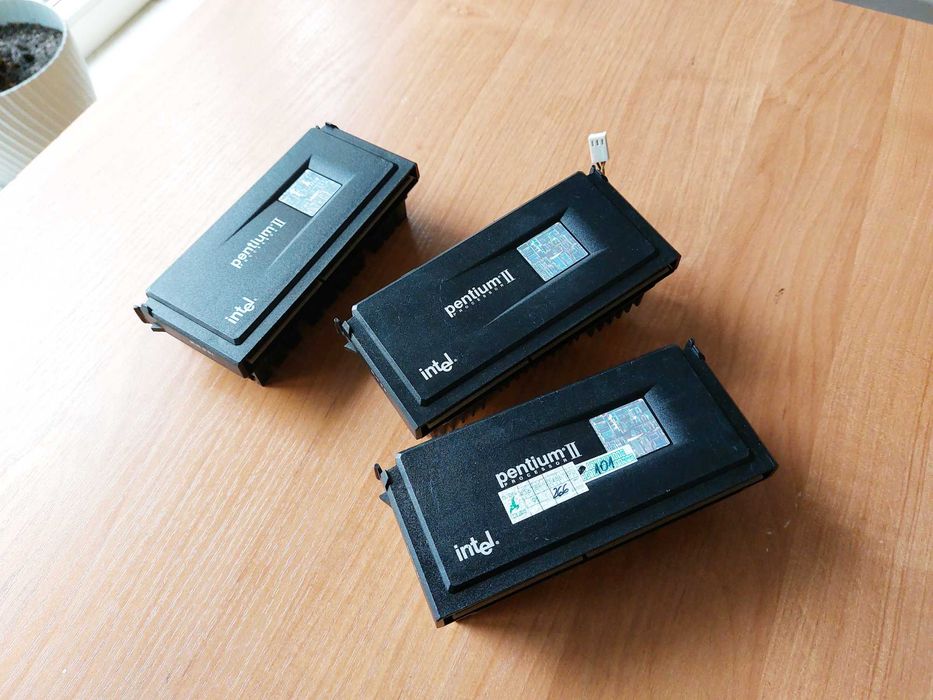 Procesory Intel Pentium II Vintage Retro Zestaw
