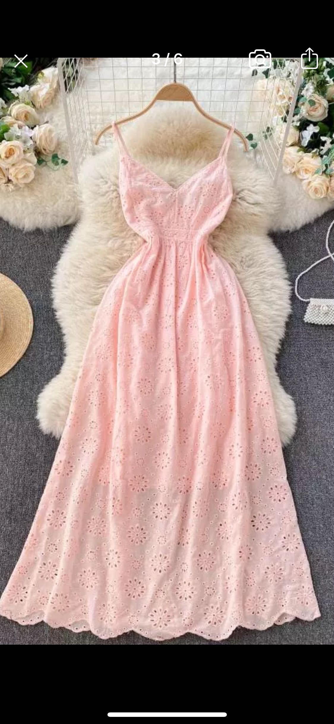 Piękna nowa bawełniana sukienka, różowa Angela Butik