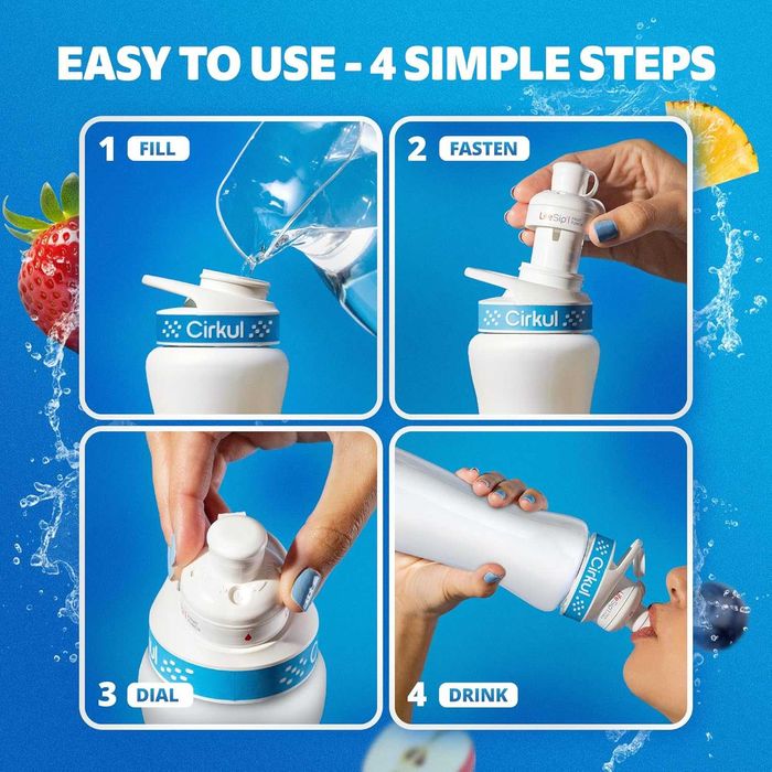 Cirkul Стартовий набір пластикова пляшка та 3 картриджі 650 мл