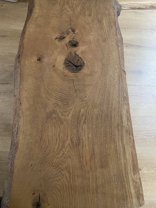 Stolik kawowy 102x45-50 cm , lite drewno debowe