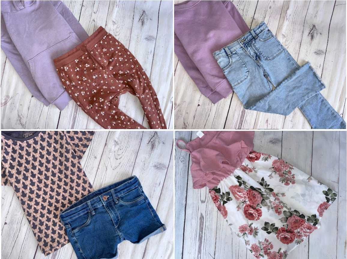 r.110-116 MEGA PAKA 62szt ZESTAW UBRANEK dla córci dziewczynki zara hm