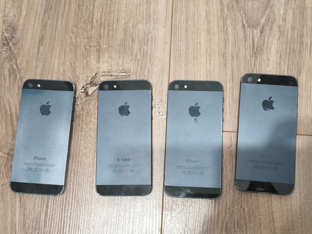 Zestaw 4 iphonów 5 , sprawnych, zablokowanych