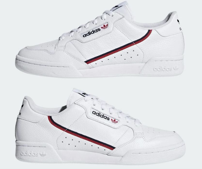 Кросівки чоловічі білі Adidas Continental 80 Vegan розмір 45 1/3 29 см