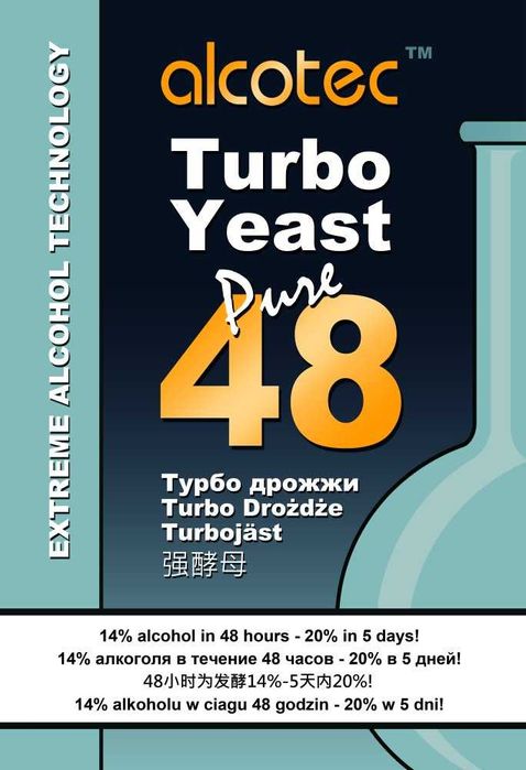 Drożdże Gorzelnicze Alcotec 48 Pure Fermentacja Bimber Zacier Cukrówka