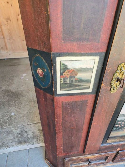 Piękna stara szafa ręcznie malowana antyk