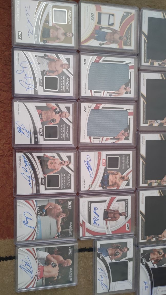 Karty sportowe UFC PANINI Autografy oraz Pamiątki MMA