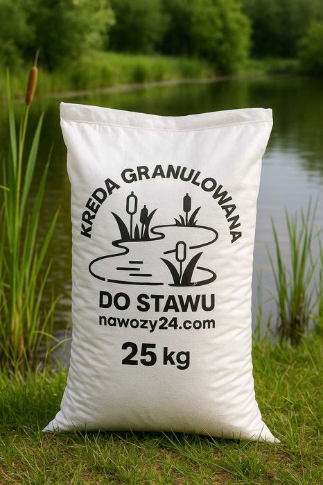 Kreda do oczka wodnego, kreda do stawu granulowana, łatwa aplikacja