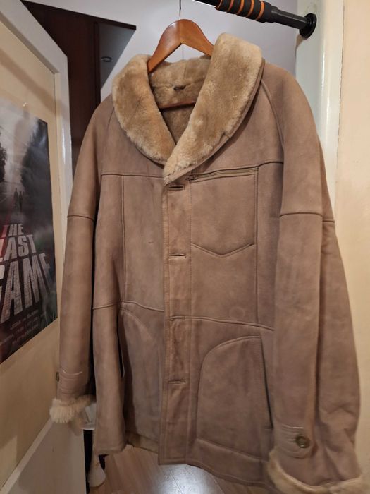 Męski kożuch naturalny, turecki