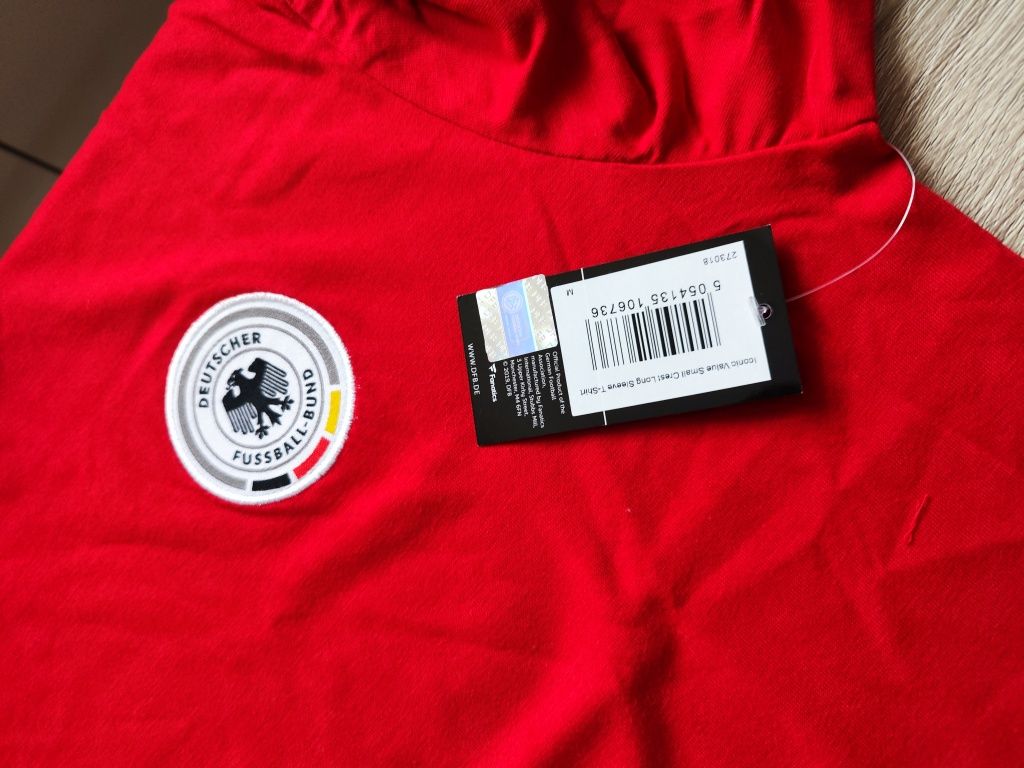 Koszulka z długim rekawem DFB Fussball, rozmiar M, nowa z metką. Wymia